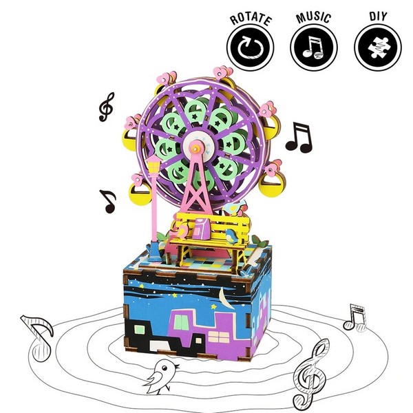 جعبه موسیقی روبوتایم طرح چرخ و فلک (Ferris Wheel AM402)