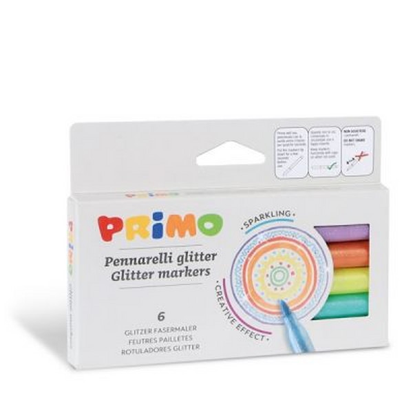 ماژیک نقاشی پریمو گلیتر 6 رنگ جعبه مقوایی 6014 ماژیک نقاشی پریمو گلیتر 6 رنگ جعبه مقوایی 6014