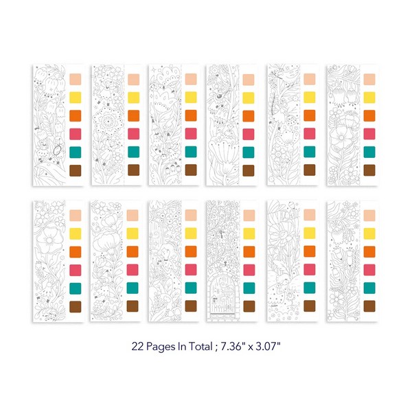 دفتر رنگ آمیزی آبرنگی باغ سحر آمیز MD4195 دفتر رنگ آمیزی آبرنگی باغ سحر آمیز MD4195