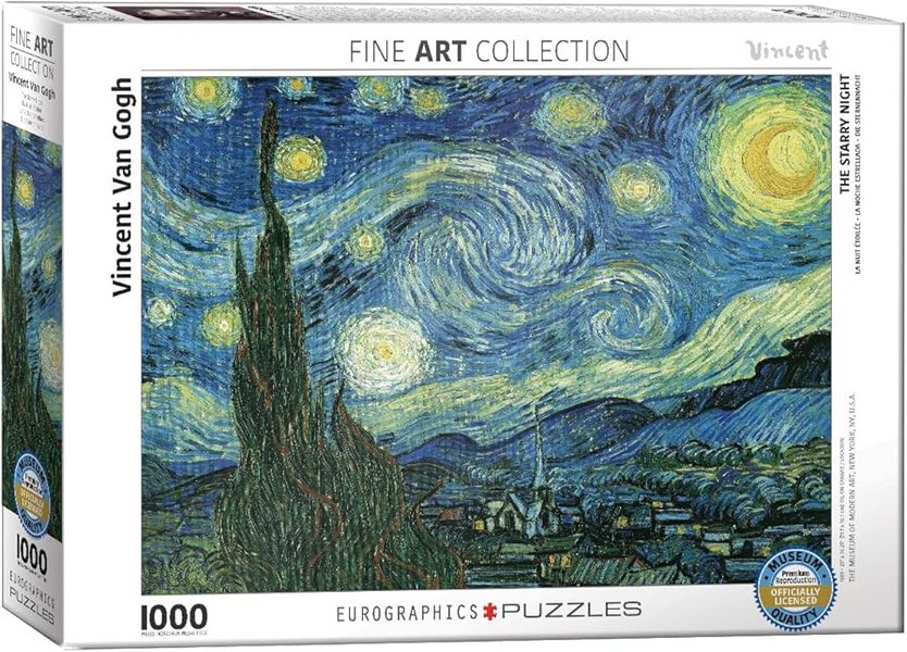 پازل 1000 تکه the starry night - vincent van gogh یوروگرافیک پازل 1000 تکه the starry night - vincent van gogh یوروگرافیک