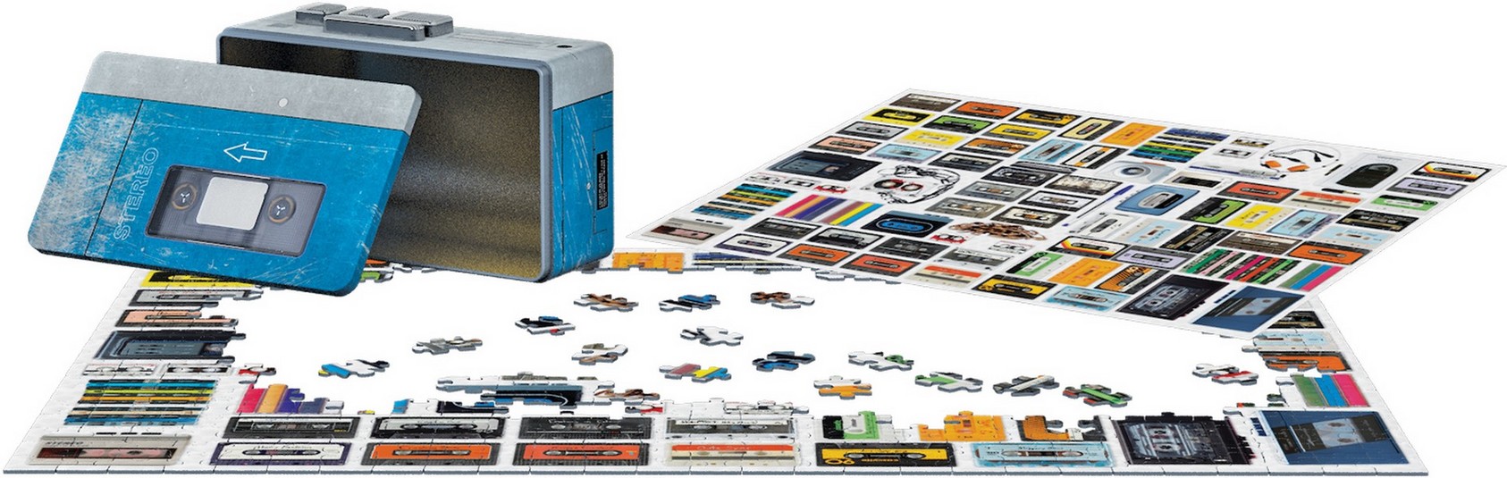 پازل 550 تکه جعبه فلزی cassette player shaped tin یوروگرافیک پازل 550 تکه جعبه فلزی cassette player shaped tin یوروگرافیک