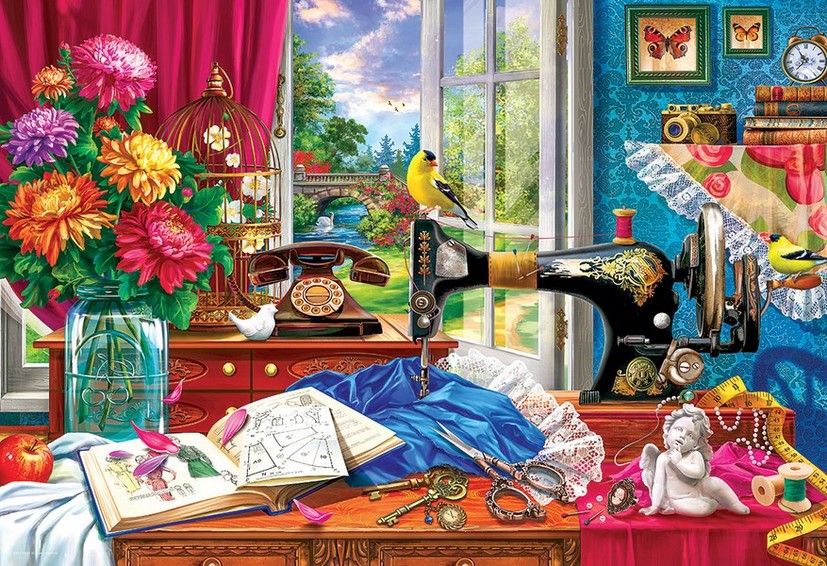پازل 550 تکه جعبه فلزی sewing memories tin یوروگرافیک پازل 550 تکه جعبه فلزی sewing memories tin یوروگرافیک
