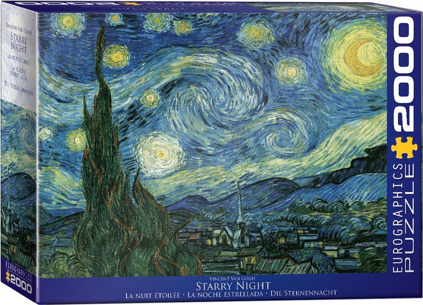 پازل 2000 تکه starry night - vincent van gogh یوروگرافیک پازل 2000 تکه starry night - vincent van gogh یوروگرافیک
