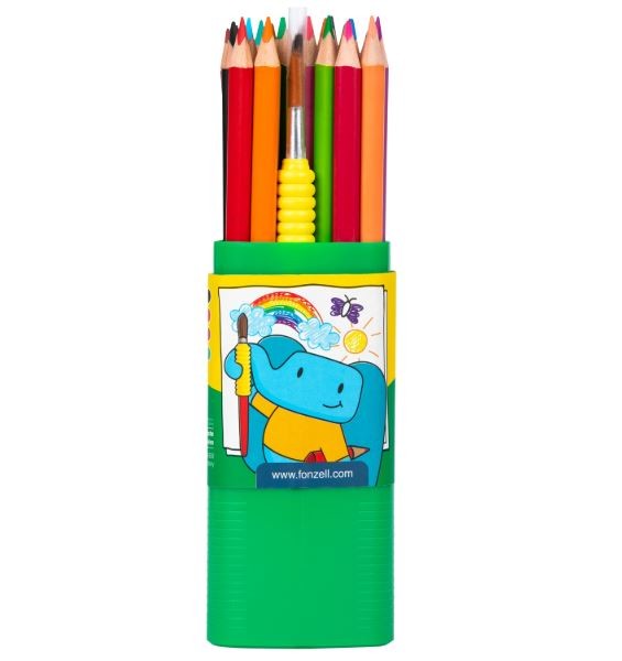 مداد رنگی آبرنگی 24 رنگی استوانه ای فونزل 5043 مداد رنگی آبرنگی 24 رنگی استوانه ای فونزل 5043