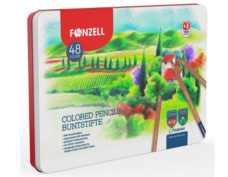 مداد رنگی 48 رنگ جعبه فلزی فونزل 5057 مداد رنگی 48 رنگ جعبه فلزی فونزل 5057