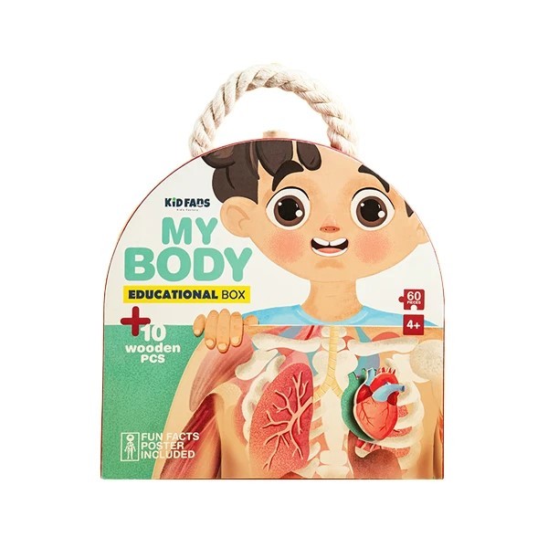 پازل آموزشی 60 تکه My body کیدفنز پازل آموزشی 60 تکه My body کیدفنز