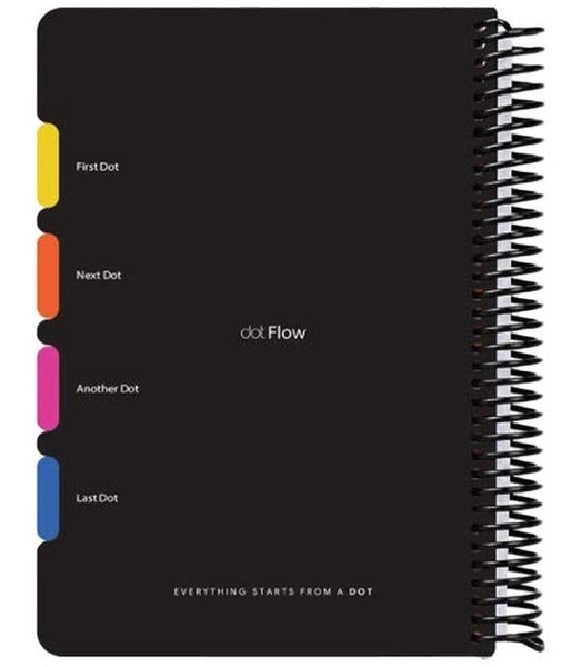 دفتر 120 برگ وزیری چهار دیوایدر FLOW دات نوت دفتر 120 برگ وزیری چهار دیوایدر FLOW دات نوت
